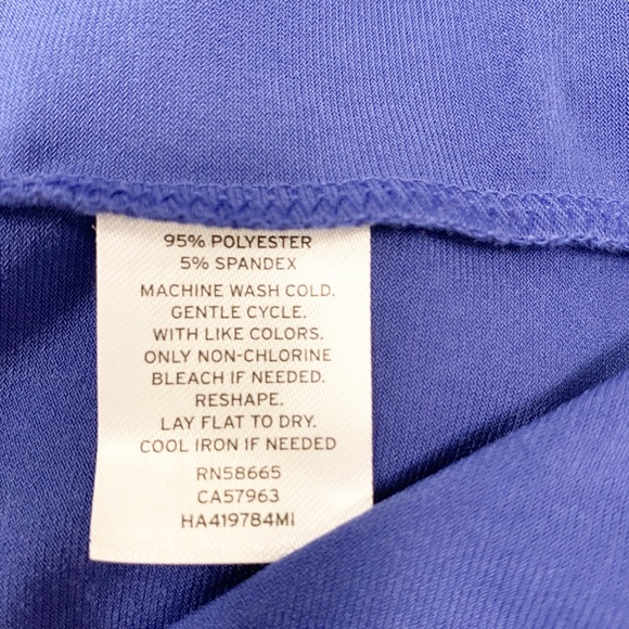 Halogen Blue Wrap Plunge Neckline Long Sleeve Top S - Picture 6 of 6